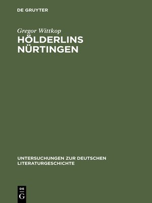 cover image of Hölderlins Nürtingen